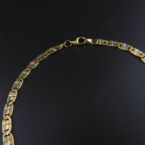 Gold Two Toned Link Bracelet
