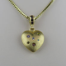 Load image into Gallery viewer, Multi-Stone Puff Heart Pendant
