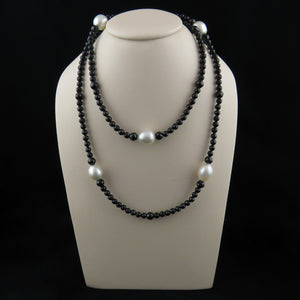 South Sea Pearl and Spinel Beaded Long Necklace
