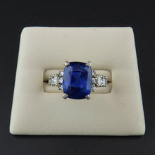 Load image into Gallery viewer, Blue Sapphire and Diamond Ring
