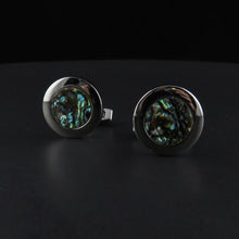 Load image into Gallery viewer, Round Abalone Cufflinks

