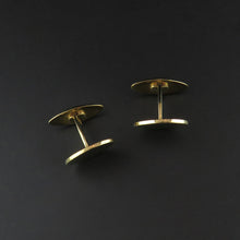 Load image into Gallery viewer, Gold Oval Cufflinks
