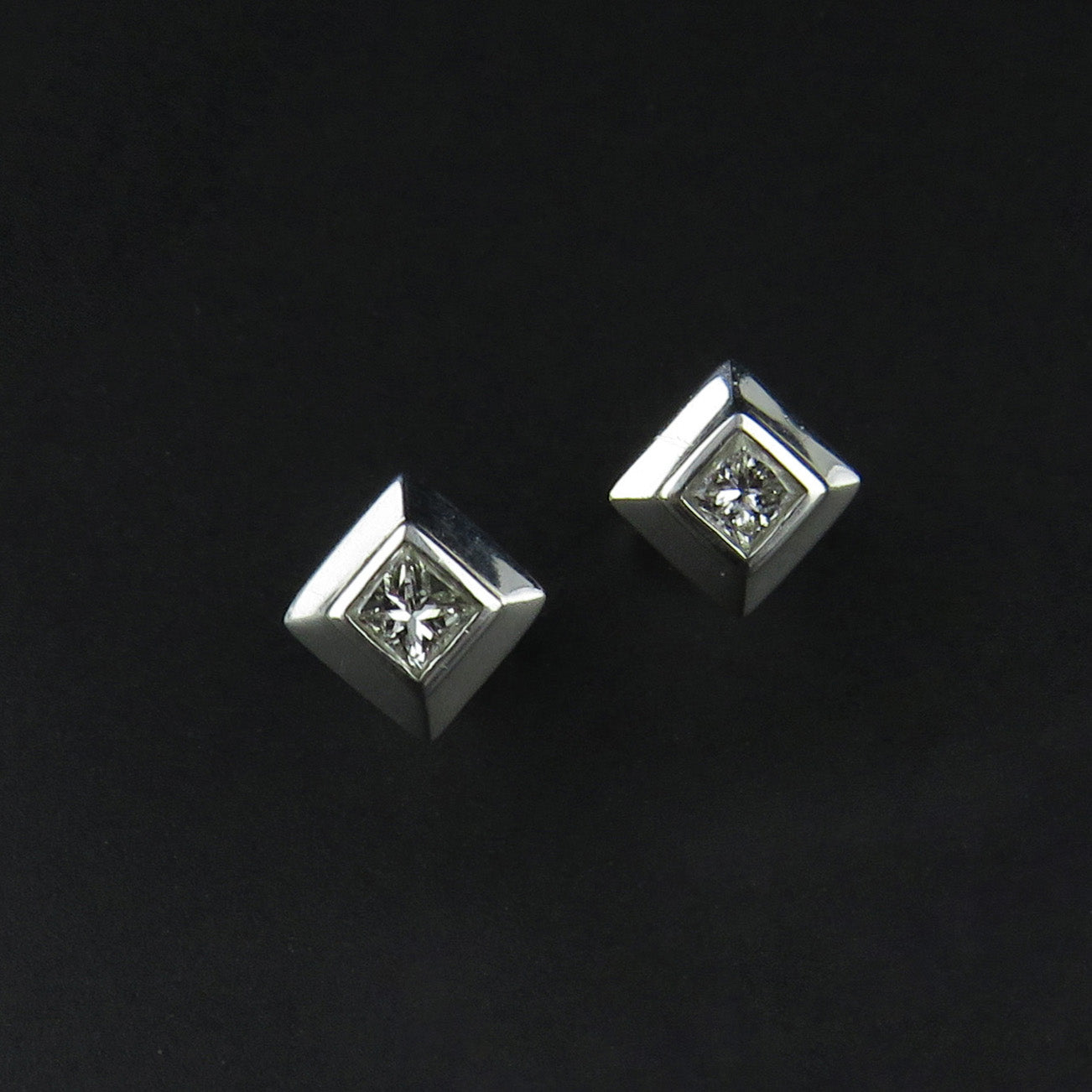 Princess Cut Diamond Studs