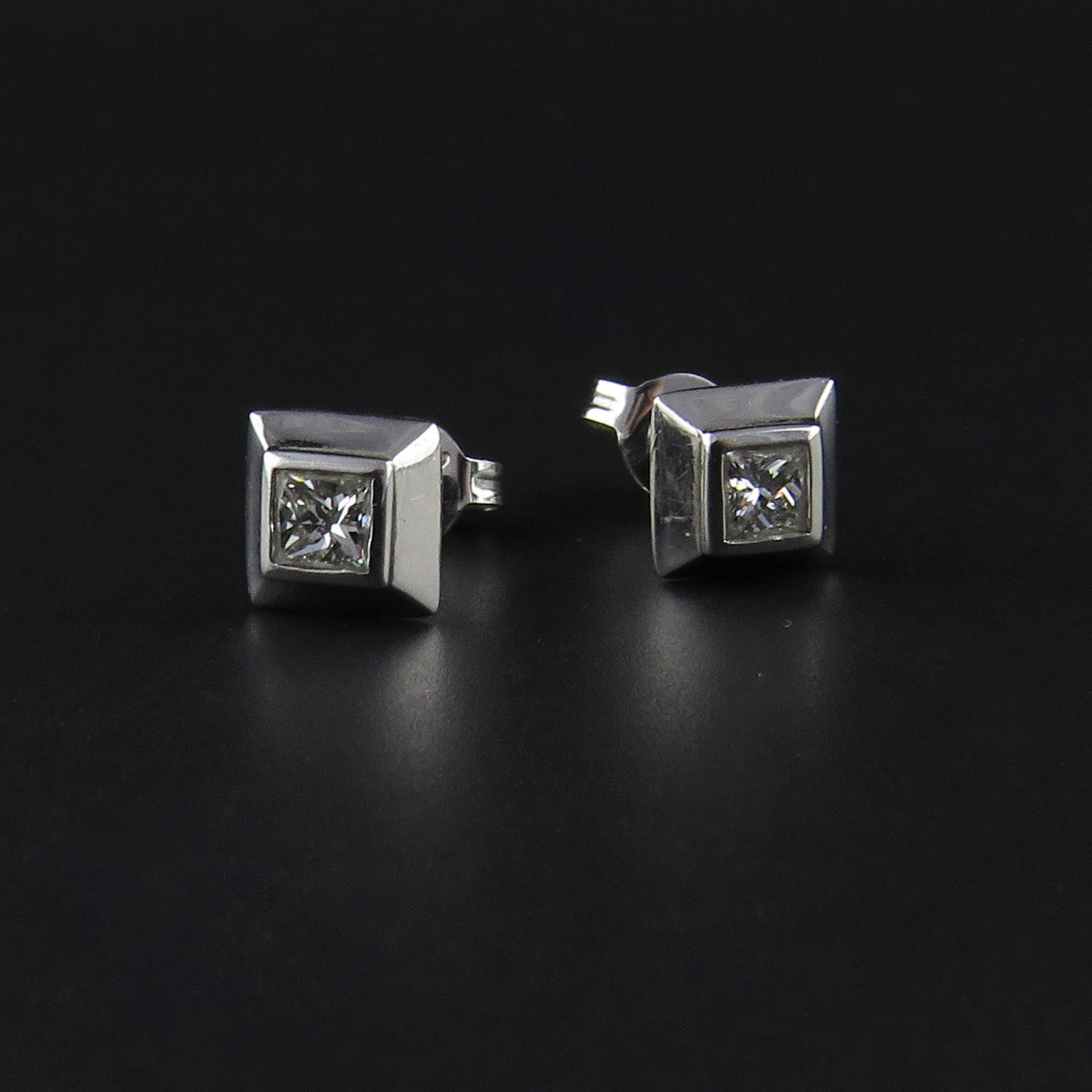 Princess Cut Diamond Studs