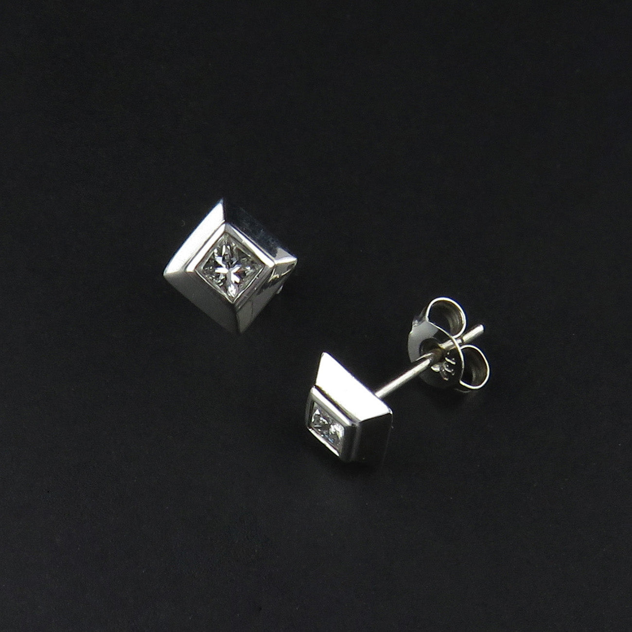 Princess Cut Diamond Studs