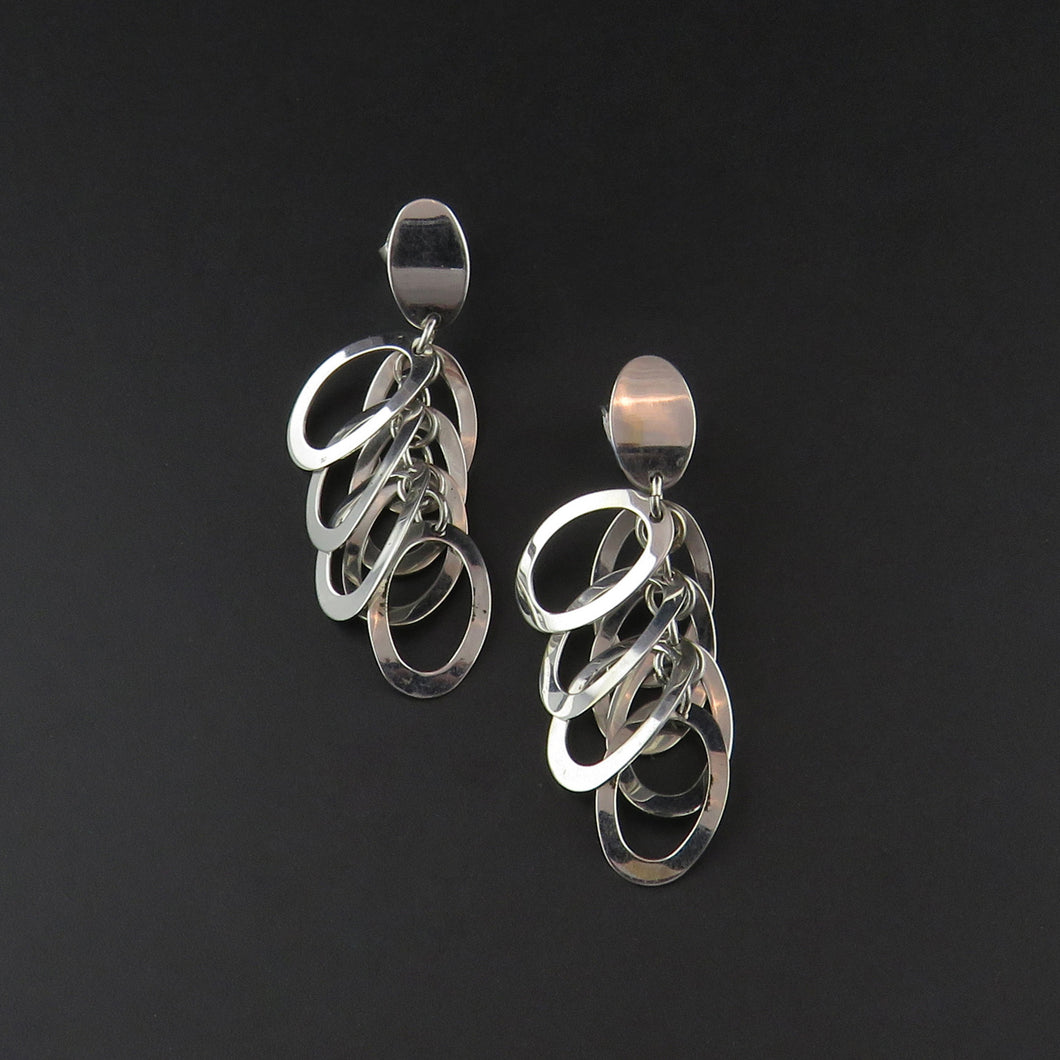 Dangling Multi Oval Loop Earrings