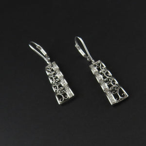 Filigree Diamond Drop Earrings