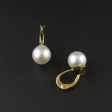 Load image into Gallery viewer, Clip on Pearl Huggie Earrings

