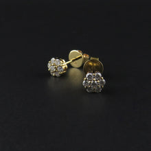 Load image into Gallery viewer, Flower Cluster Diamond Stud Earrings
