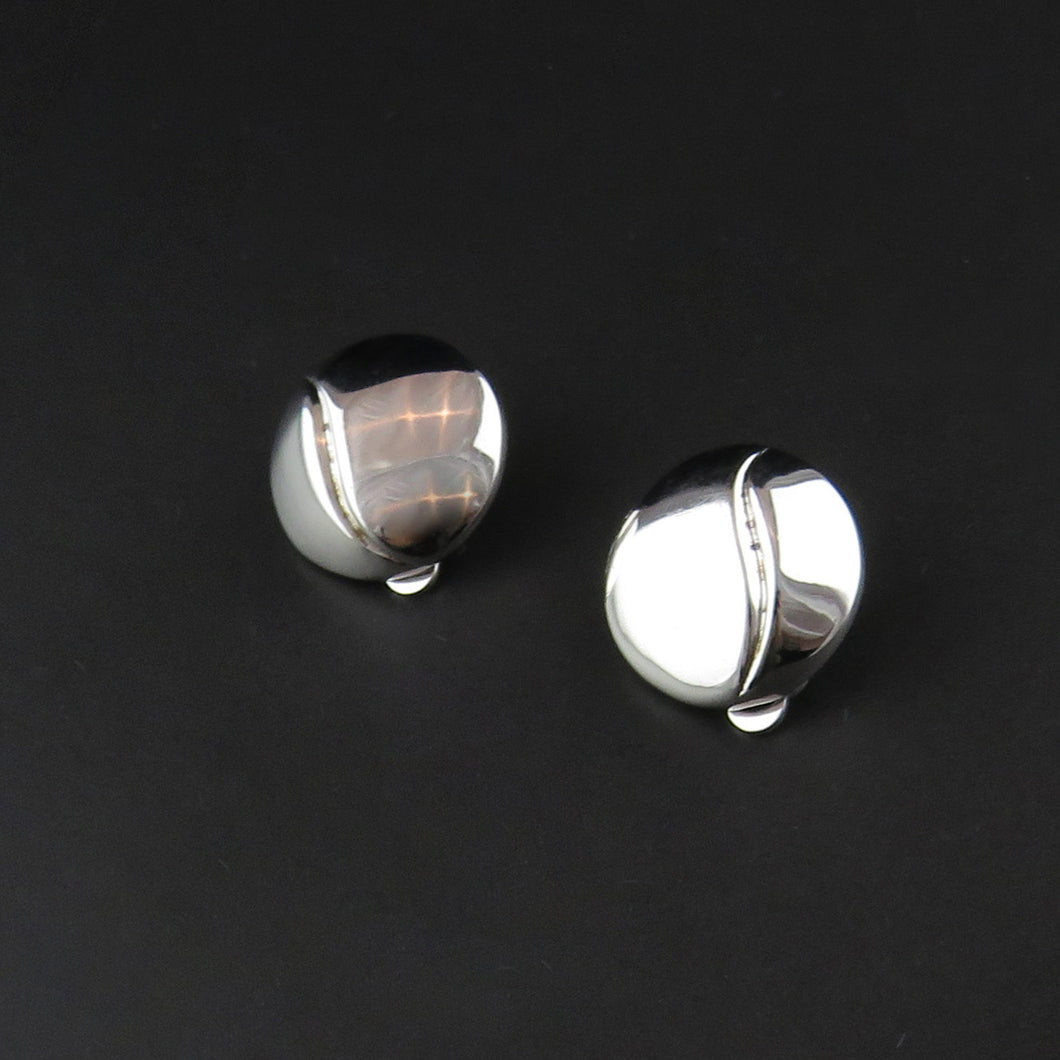Round Clip On Earrings