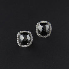 Load image into Gallery viewer, Black and White Diamond Stud Earrings
