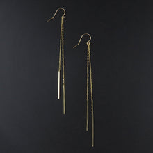 Load image into Gallery viewer, Fine Chain Tassel Drop Earrings
