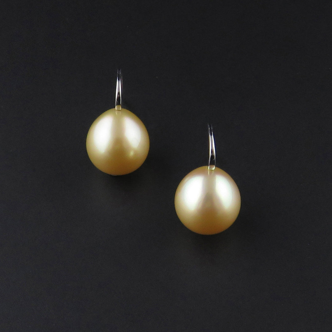 Gold South Sea Pearl Drop Earrings