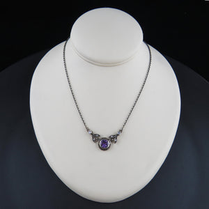 Amethyst and Cubic Zirconia Necklace