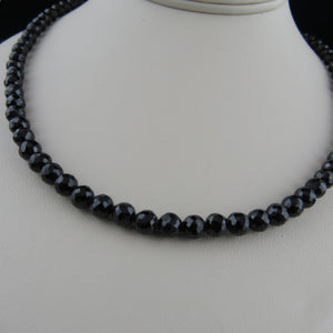 Black Spinel Bead Necklace