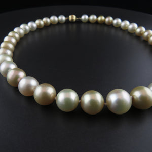 White and Golden South Sea Pearl Strand