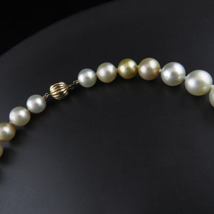White and Golden South Sea Pearl Strand