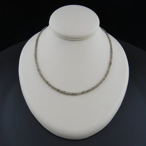 Grey Diamond Faceted Bead Necklace