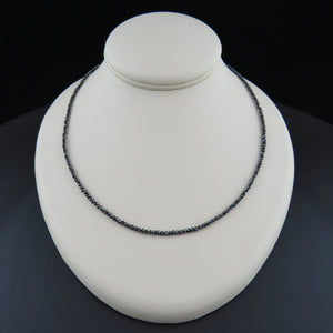 Faceted Black Diamond Necklace