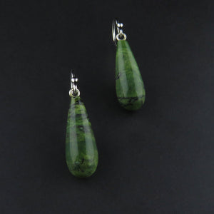 Green Agate Drop Earrings