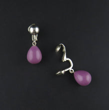 Load image into Gallery viewer, Lilac Phosphosiderite Clip On Drop Earrings
