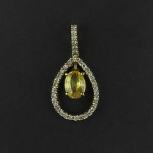 Load image into Gallery viewer, Yellow Sapphire and Diamond Pendant
