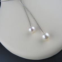 Load image into Gallery viewer, Twin Drop Pearl and Diamond Pendant
