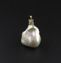Load image into Gallery viewer, Fresh Water Baroque Pearl and Diamond Pendant
