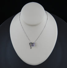 Load image into Gallery viewer, Diamond and Sapphire Flower Necklace
