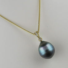Load image into Gallery viewer, Diamond and Tahitian Pearl Pendant
