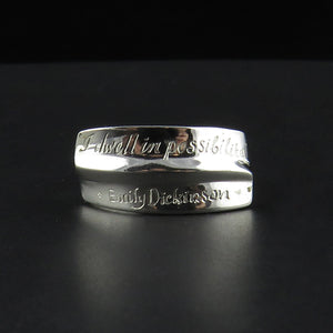Silver Scripted Ring