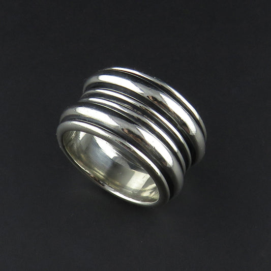 Wide Layered Spinning Ring