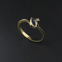 Load image into Gallery viewer, Marquise Sapphire and Diamond Ring
