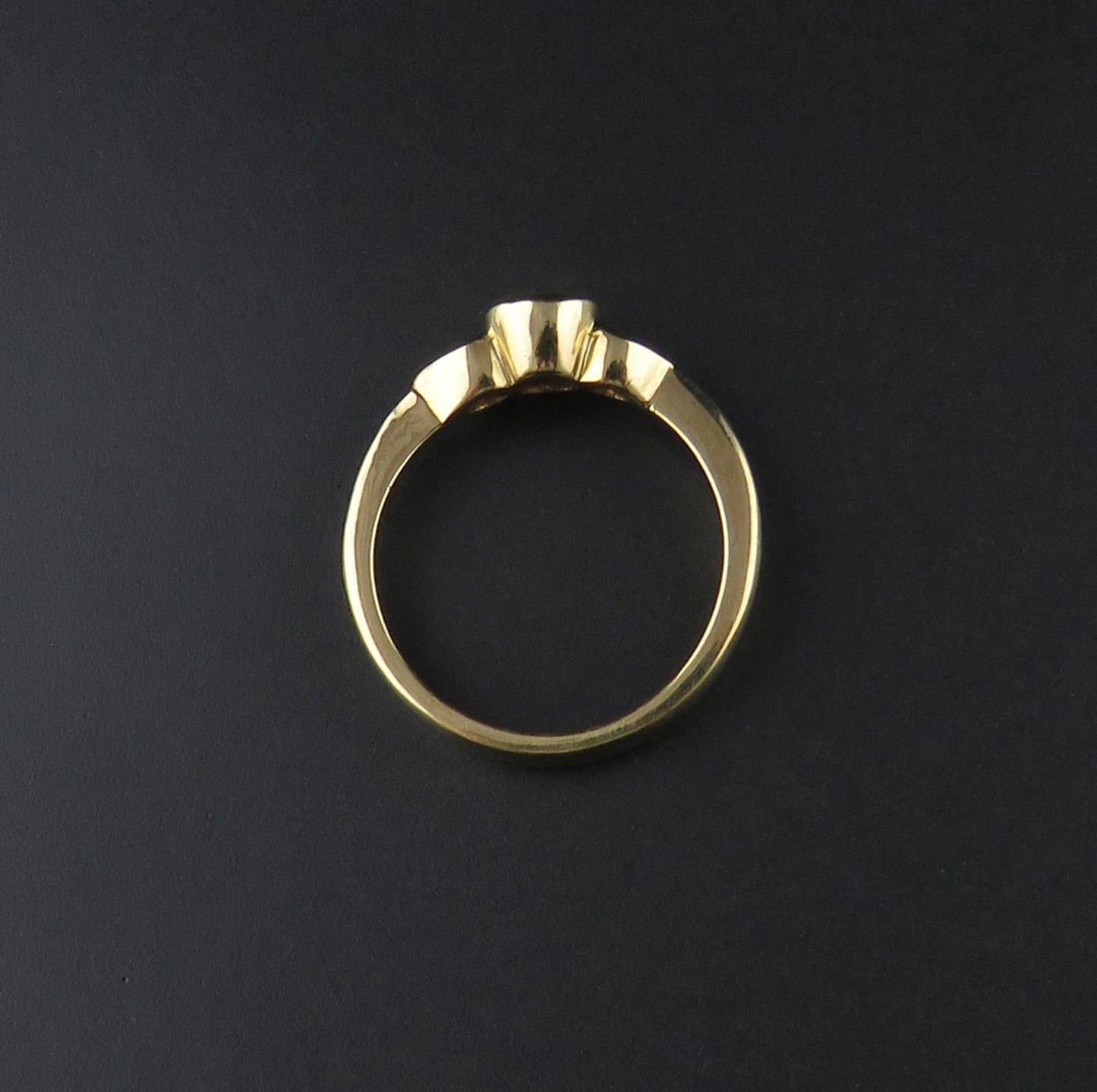 Three Stone Yellow Gold Ring