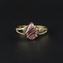 Load image into Gallery viewer, Pink and White Cubic Zirconia Dress Ring
