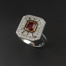 Load image into Gallery viewer, Ruby and Diamond Dress Ring
