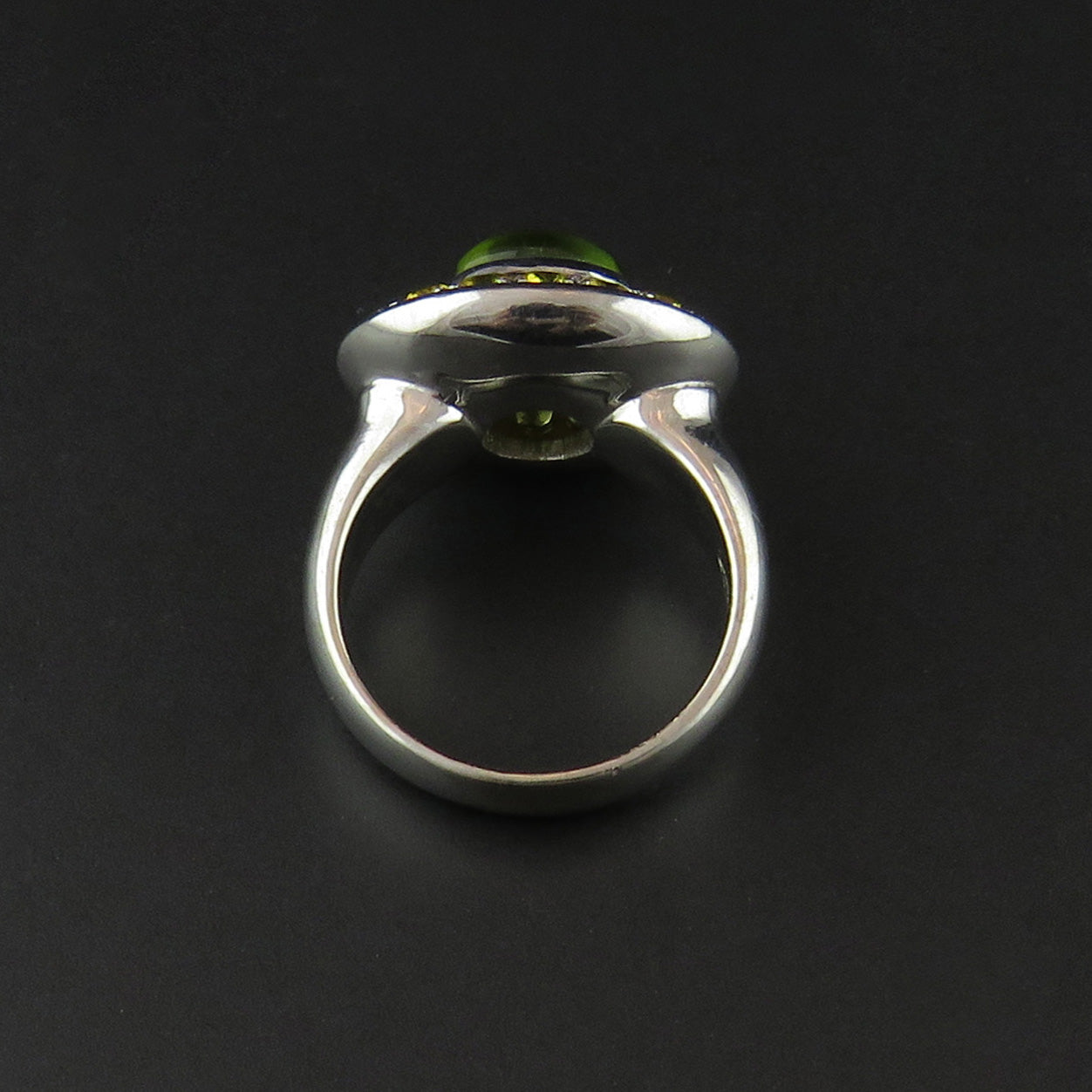 Peridot, Yellow Sapphire and Diamond Ring