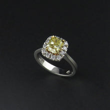 Load image into Gallery viewer, Yellow Diamond Cluster Ring
