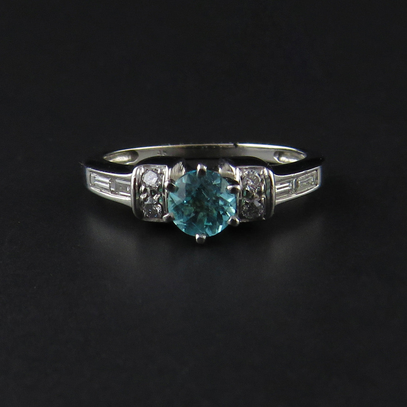 Paraiba Tourmaline and Diamond Ring