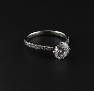 Stone Set Shoulder Diamond Ring