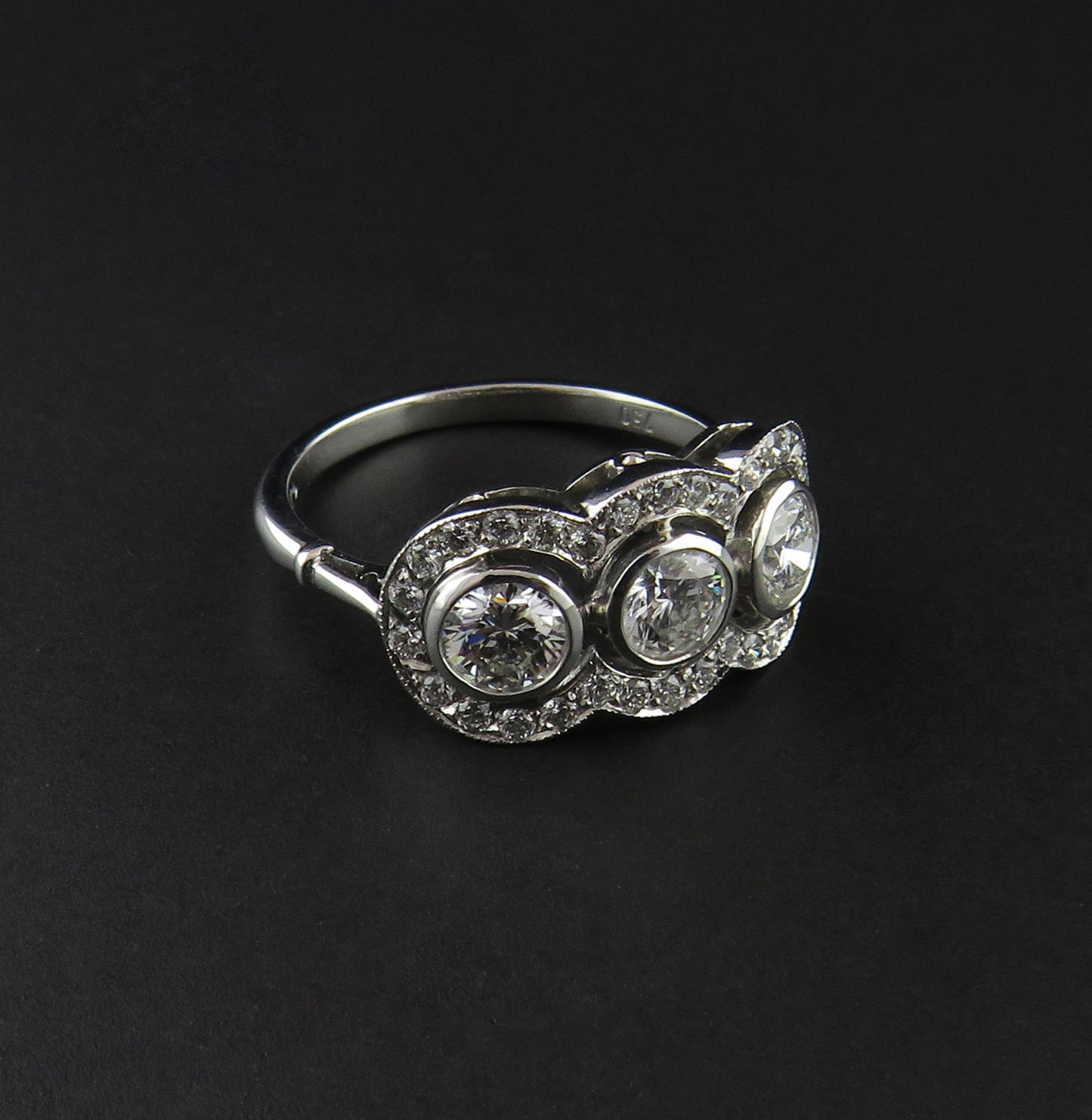 Three Stone, Cluster Diamond Ring