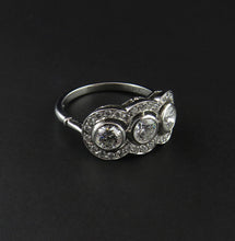 Load image into Gallery viewer, Three Stone, Cluster Diamond Ring
