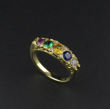 Load image into Gallery viewer, Multi-Coloured Stone Ring
