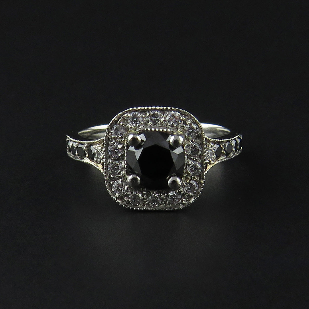 Platinum Black Diamond Ring