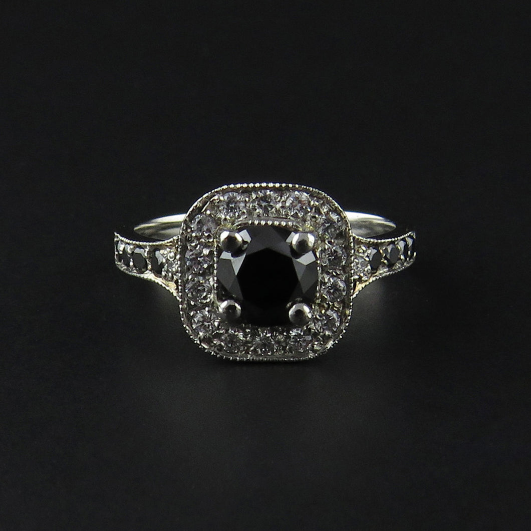 Platinum Black Diamond Ring