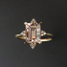 Load image into Gallery viewer, Peach Tourmaline and Diamond Ring

