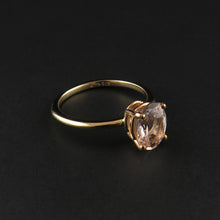 Load image into Gallery viewer, Oval Morganite Solitaire Ring
