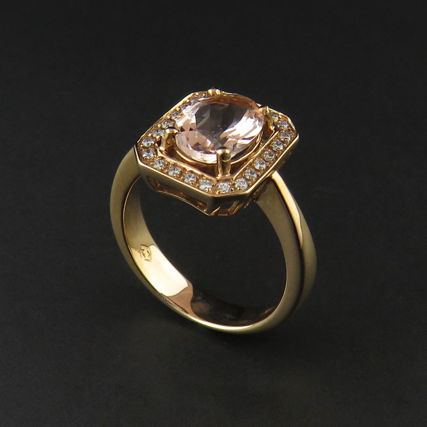 Morganite and Diamond Ring