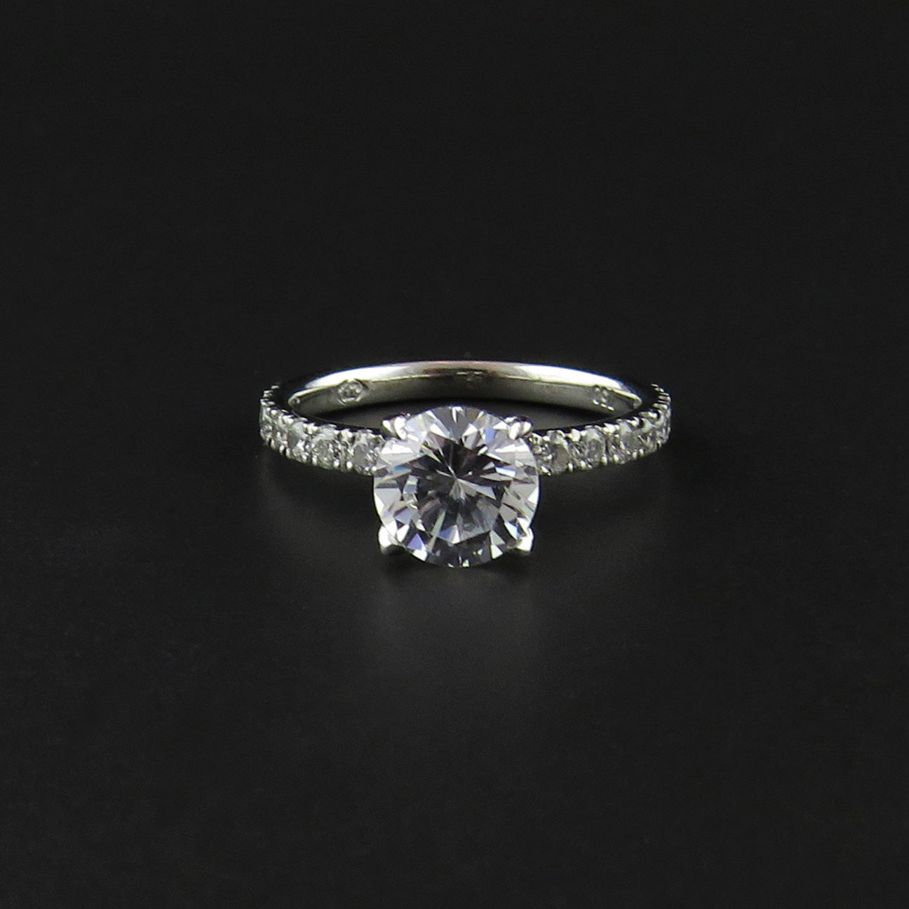 White Gold Four Claw Diamond Ring