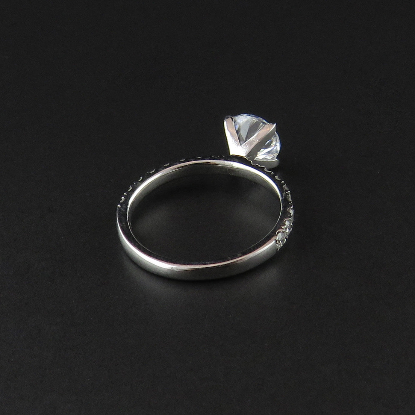 White Gold Four Claw Diamond Ring